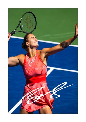 Photo Dédicacée D'Aryna Sabalenka - Encadrée, Format A4, 2025, Neuve