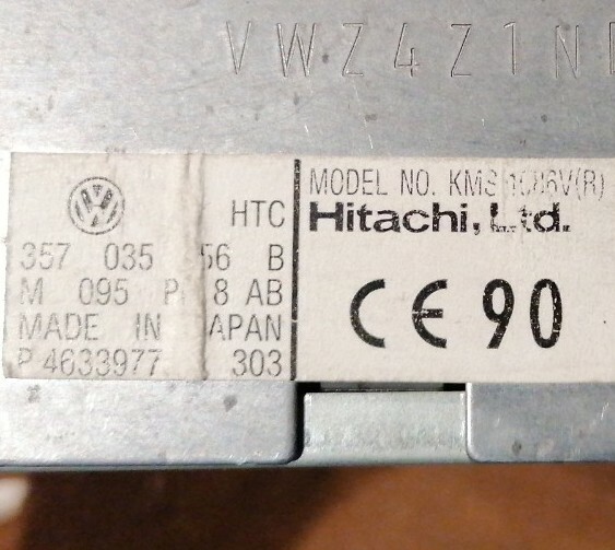 Org. Hitachi VW Autoradio alpha III 357035156B Station Memory 