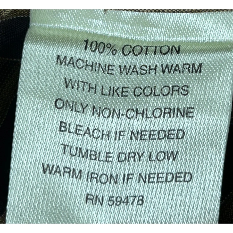 Allen Solly Striped Button Up Dress Shirt Men's Sz L Brown Long Sleeve Collared - Image 3 of 4