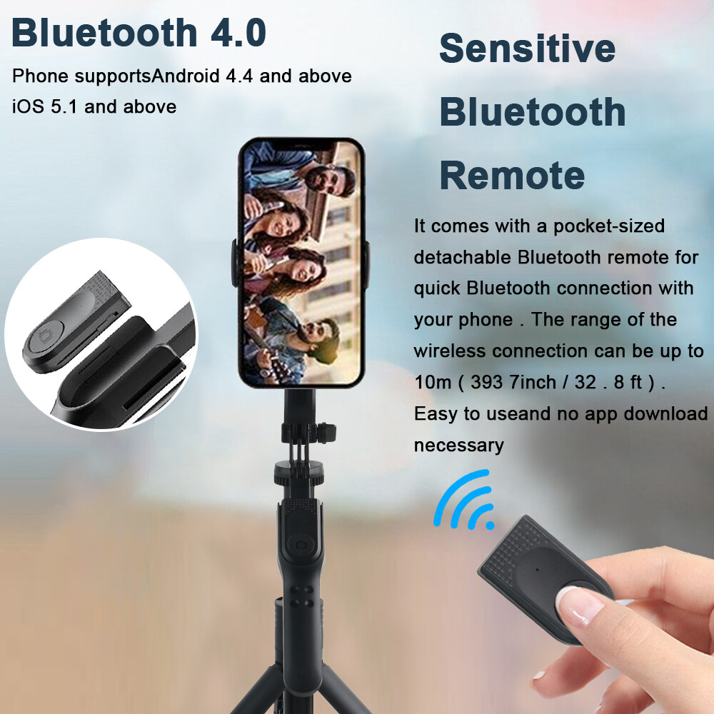 68" Wireless Bluetooth Selfie Stick Tripod Live Broadcasting Smartphone Holder