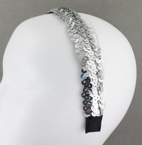silver sequin headband