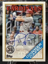 2023 Topps Series 1 Conner Capel 1988 On Card Rookie Auto Cardinals RC