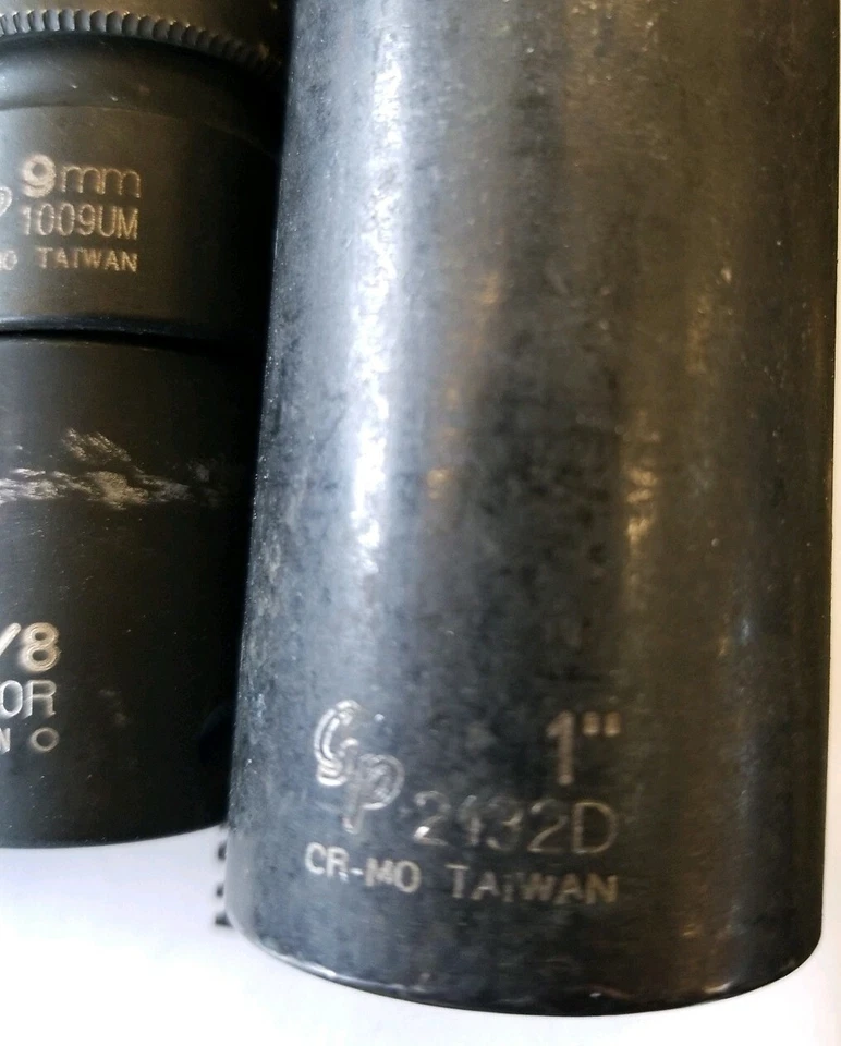 Grey Pneumatic 1120R 2132D 1009UM 3/8" & 1/2" drive 9mm 5/8 1" lot - Image 2 of 3