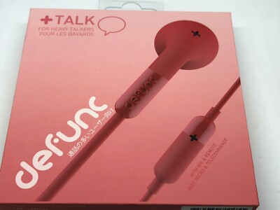 Defunc +TALK 3.5mm In-Ear Headphones w/ Mic & Remote - Red