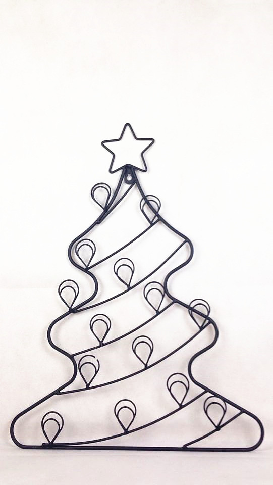 Metal Christmas Tree Card Holder Wall Hang Decoration Home Decor Gift