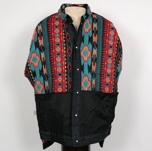 NEW! Wrangler Aztec Southwestern Denim / Sherpa Jacket Men's XL ~ Western 2023 - Picture 8 of 12