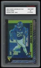 NAJEE HARRIS 2021 PANINI FLUX 1ST GRADED 10 ROOKIE CARD RC #241 STEELERS/ALABAMA