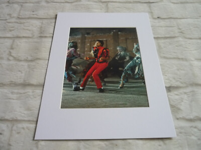 A4 poster ready frame White mount Rare version JACKSON THRILLER DANCE SCENE