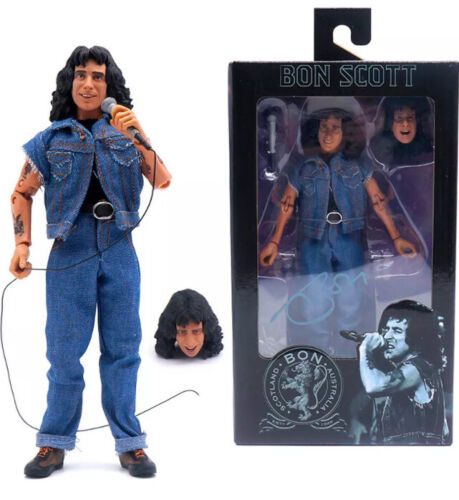 NECA AC/DC Bon Scott Highway To Hell 20cm Clothed Action Figure Rock Star Model - Picture 1 of 14