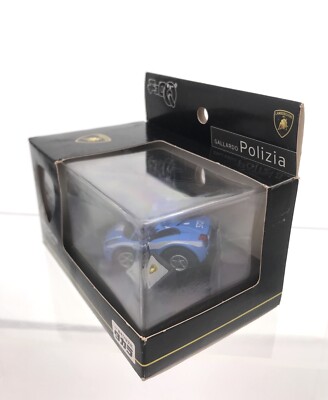 Takara ChoroQ Lamborghini Collection Gallardo Polizia Light Blue 1