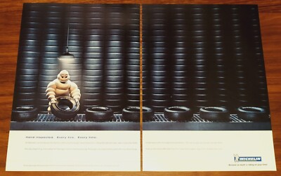 MICHELIN MAN PRINT AD MAGAZINE ADVERTISEMENT HAND INSPECTED EVERY TIRE