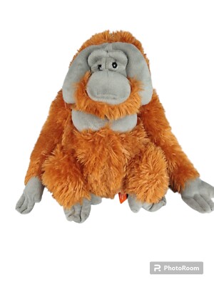Wild Republic Orangutan Orange Plush Monkey 12'' Stuffed Animal Toy realistic