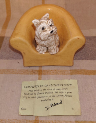 Seltene authentische West Highland White Terrier Hund Figur von Doreen Pickard