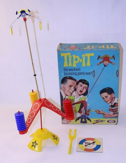 100 Complete Vintage Tip It Balancing Board Game By Ideal Toy Corporation 1965 For Sale Online Ebay