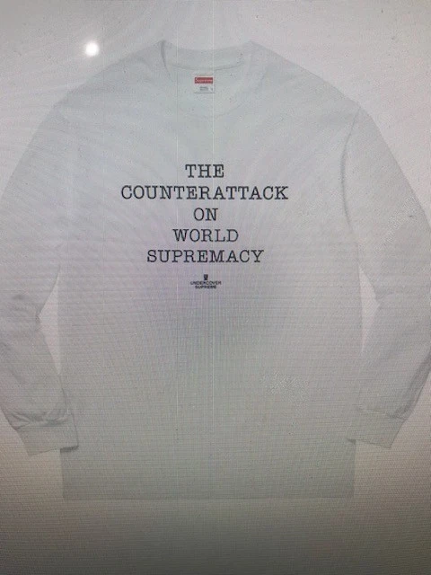 Supreme Undercover Public Enemy Counterattack L/S blanc taille XL SS18 authentique 