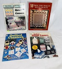 Lot of 4 VTG Quilt Books/Leaflets Quilting projects designs patterns