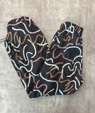 Black multicolor print lightweight cargo pants y2k 2000s style baggy pants 2