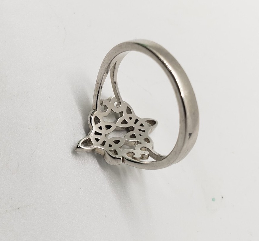 Solid 925 Sterling Silver Celtic Knot Stacking Ri… - image 4