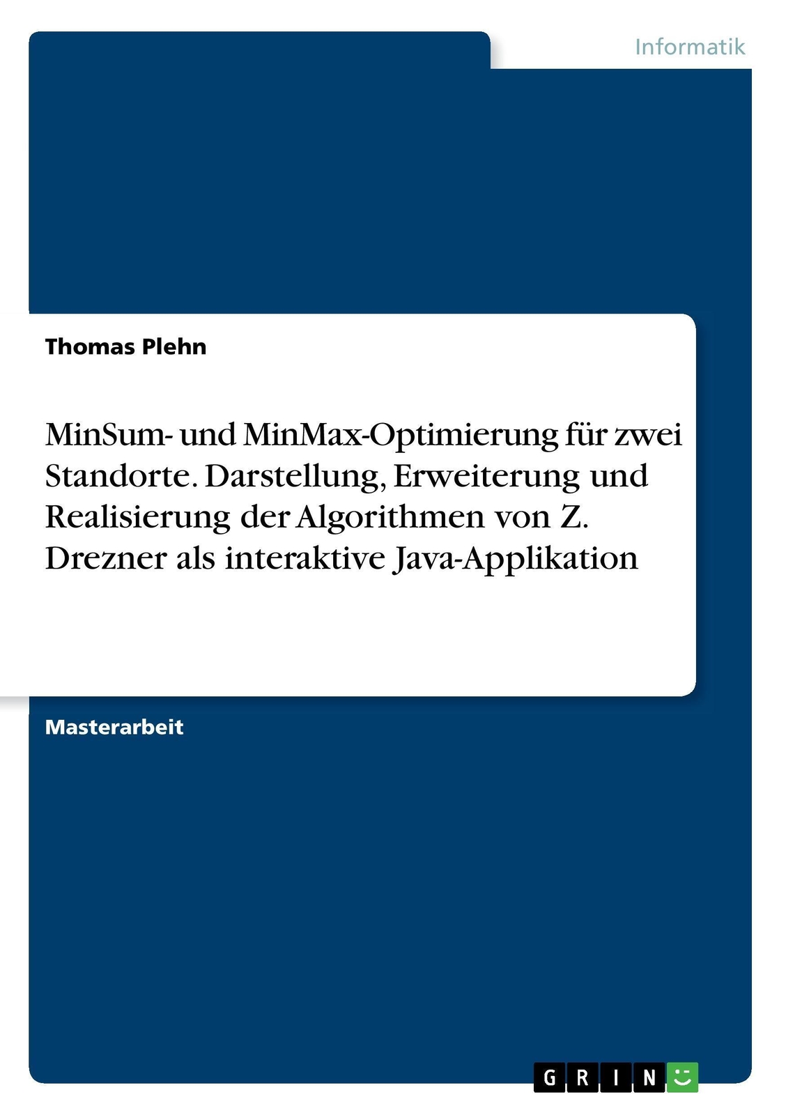 Thumbnail - Minsum- Und Minmax-optimierung Für Zwei Standorte. Darstellung,
