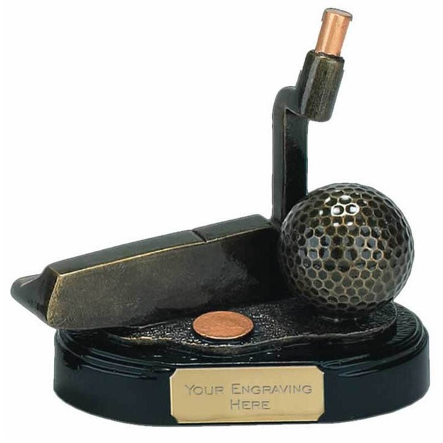 GOLF Putter Trophy 4" FREE ENGRAVING Personalised Engraved Award