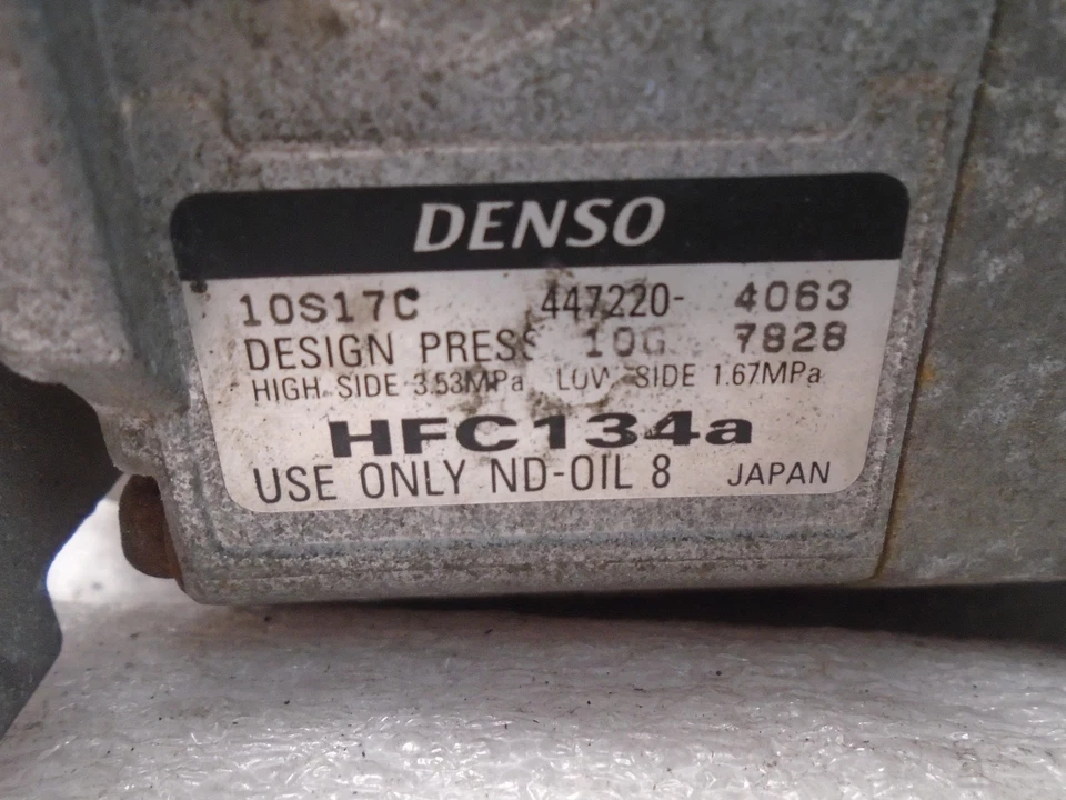 Compresor de aire acondicionado Toyota Camry 2002-2006 4 cilindros 447220-4063 OEM DK708153 Foto 2 de 4