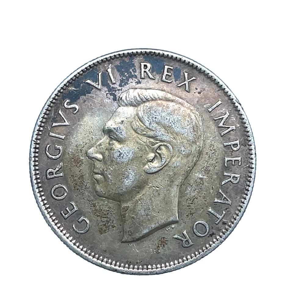 1941 South Africa  2-1/2 Shillings Silver Uncirculated Toned Coin KM# 30 - Image 3 of 4