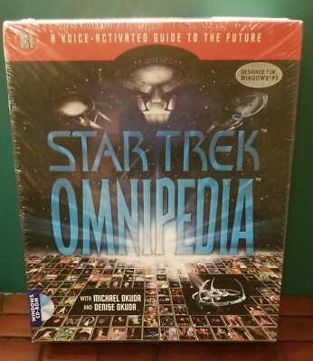 1995 Star Trek Omnipedia Computer Software CD-Rom Windows 95 Sealed NOS