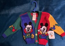 Vintage Kids Disney Mickey Mouse Sweater Size 24 Months Brand New Never Worn 