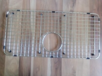 Serene Valley Stainless Sink Grid With Rear Drain, Corner Radius 1.5'' NDG2513R