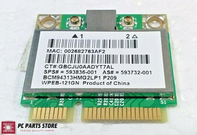 HP 620 625 WiFI Wireless Card Module Broadcom BCM94312HMG 504593-004  593836-001 634753459725 | eBay