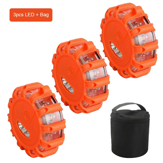 Car LED Road Flares Emergency Disc Safety Light Flashing Roadside