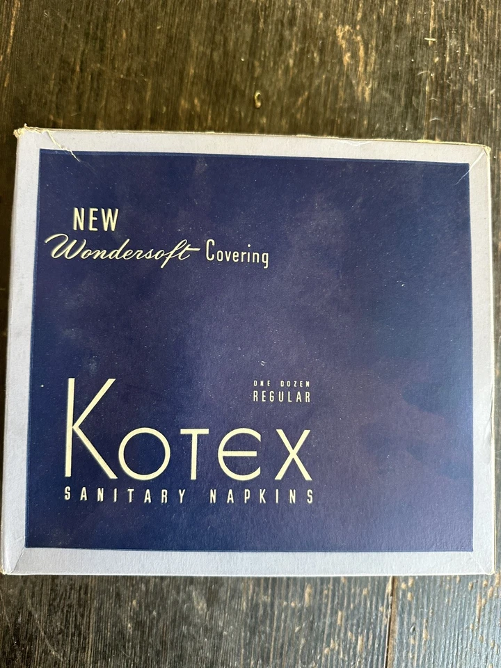 Vintage 1930/40 Early Kotex Maxi Pads Sealed Pack 12 - RARE - Prop Blue NOS - Image 2 of 4