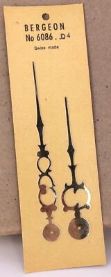 Nos New [1 Set = 2 Hands ] Bergeon 6086 D4 Clock Golden Needles Uhr Golden