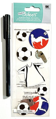 Soccer Jolee's Stickers Scrapbooking Card Journal Planner