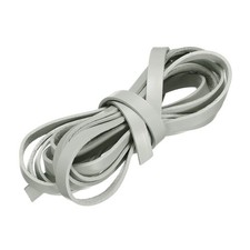 Flat Leather Cord, 3.3 Yard 10mm Leather String Strips for DIY Crafts Grey