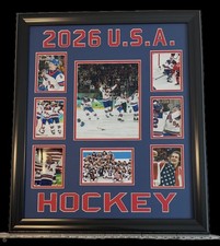2026 USA Hockey Team Champions Framed 20x26 Photo Jack Hughes Johnny Gaudreau
