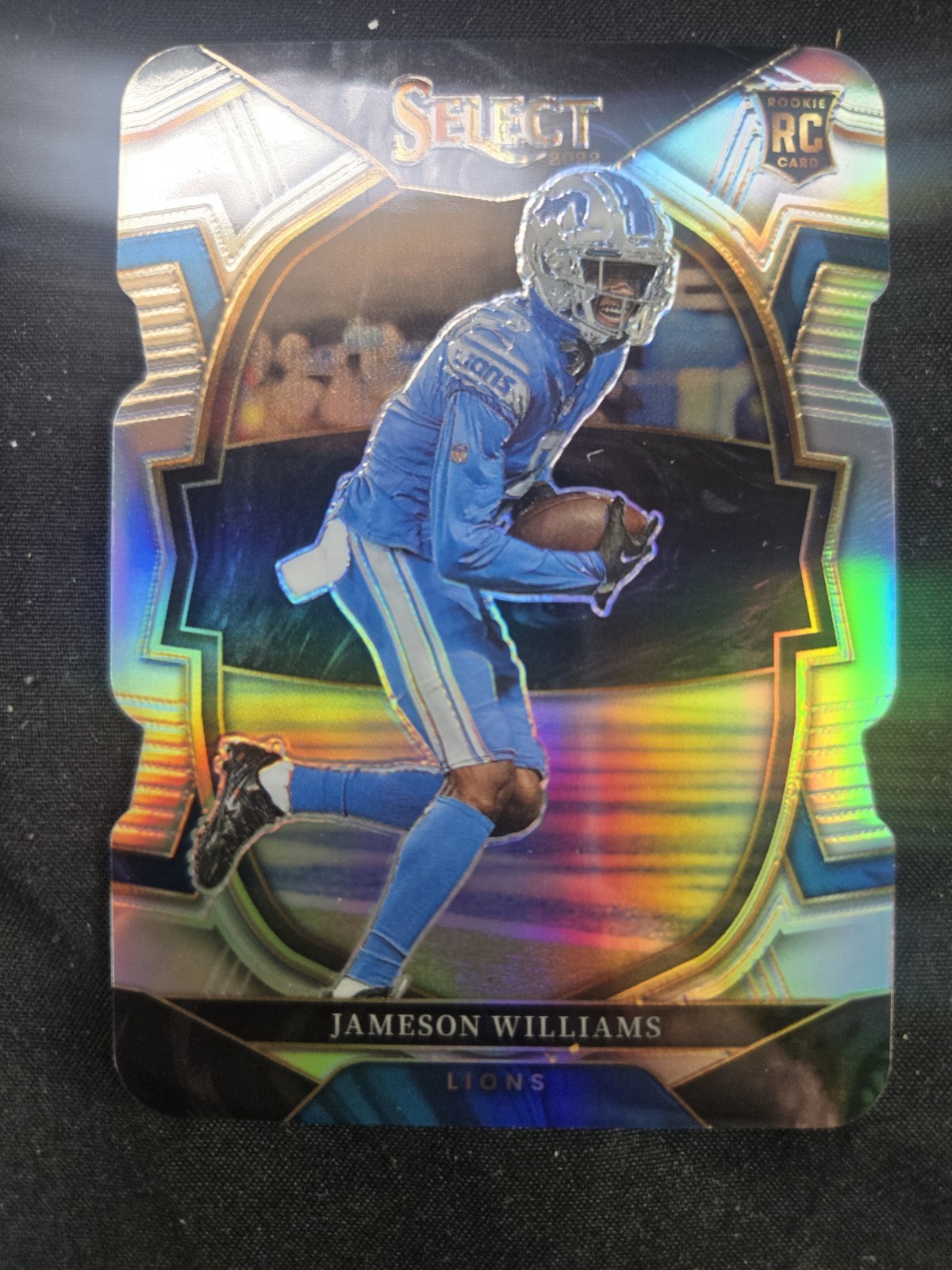 2022 Panini Select Concourse Jameson Williams #57 Silver Prizm Die-Cut (RC)