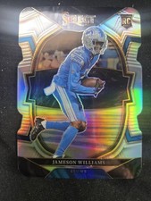 2022 Panini Select Concourse Jameson Williams #57 Silver Prizm Die-Cut (RC)