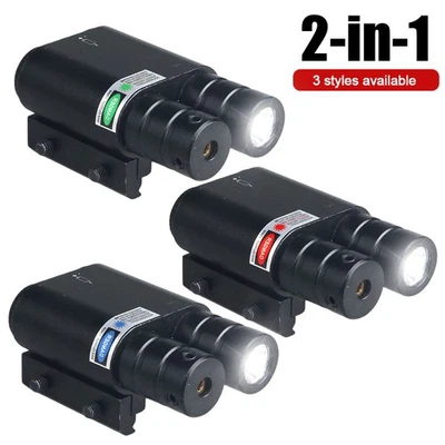 MARKENLOS Torcia LED Compact Rosso Verde/Scope Sight Combo per 20 mm Picatinny Rail