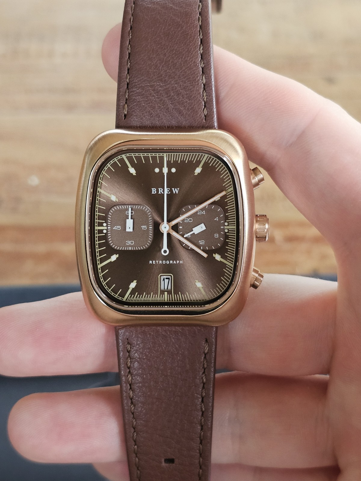 BREW Retrograph “Espresso” Brown Dial – Full Set – Excellent Condition image 5