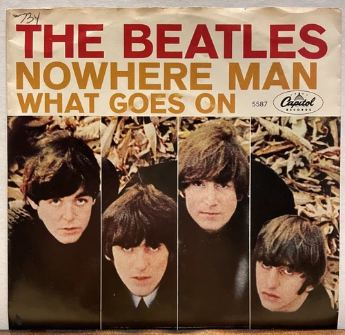 VG+ Rock 45 THE BEATLES Nowhere Man / What Goes On CAPITOL w/ PICTURE SLEEVE