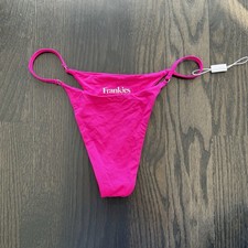 Frankie’s Tia Thong Bikinis Bottom In Hot Pink Size Medium Brand New