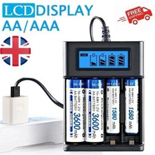 LCD Intelligent Fast Battery Charger for Rechargeable AA AAA NiMH NiCD Batteries