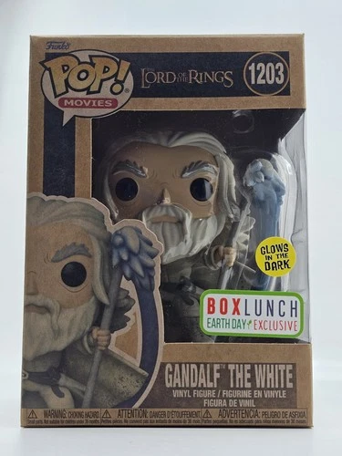 Funko Pop! #1203 Lord Of The Rings Gandalf The White GITD Exclusive + Protector