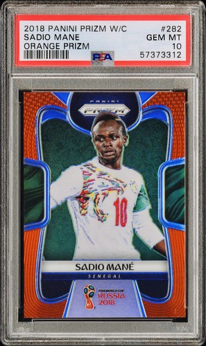 Sadio Mane [Orange Prizm] #282 2018 Panini Prizm World Cup card
