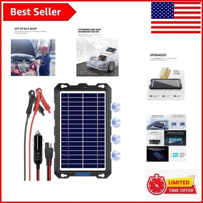 Durable 7.5W Solar Battery Maintainer with Smart Protection & Easy Installation