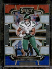 2023 Panini Select #77 Breece Hall Red and Blue Prizms Die Cuts