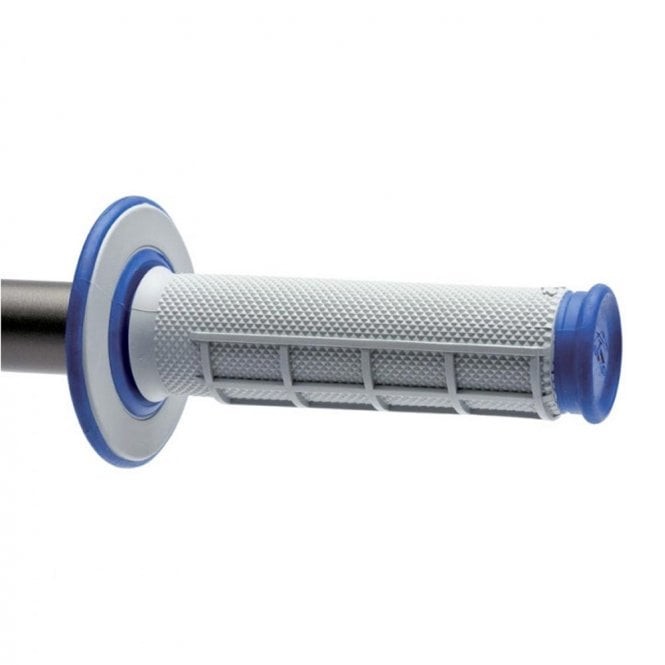 Renthal Dual Compound Half Waffle MX Motocross Grips - Blue