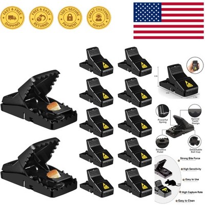 Safe and Quick 12 Pack Indoor Mouse Traps - Family & Pet Friendly Solution
