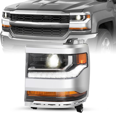 Headlight Assembly Fits for [Hid/Xenon Type] 2016-2019 Chevy Silverado 1500 Pick